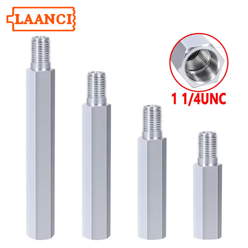 Outdoor Power Extension - LAANCI ダイヤモンドドリルビットエクステンション 150-550mm 1 1/4UNC スレッド屋外用シルバーアルミニウムドリルビットダイヤモンドアダプター電動工具用