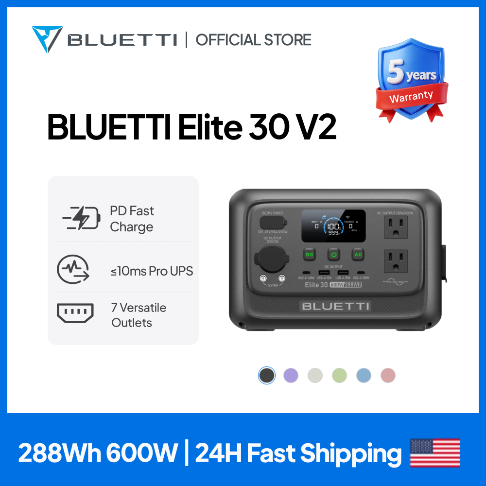 Outdoor Power Bank - 【リニューアル】BLUETTI Elite 30 V2 ポータブル電源 288Wh