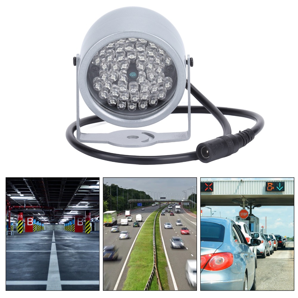 Outdoor Power Monitor - 48個のLEDを使用した補助照明。12V電圧、高出力。自動点灯機能付き。アレイ構造。屋外監視用。