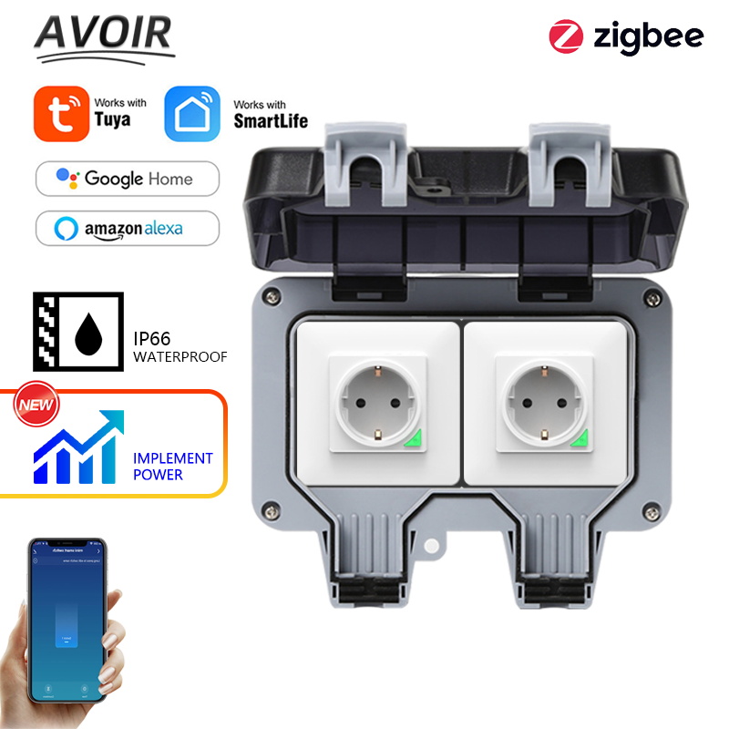Outdoor Power Quincy - Avoir Tuya Zigbee 電気ソケット IP66 防水屋外