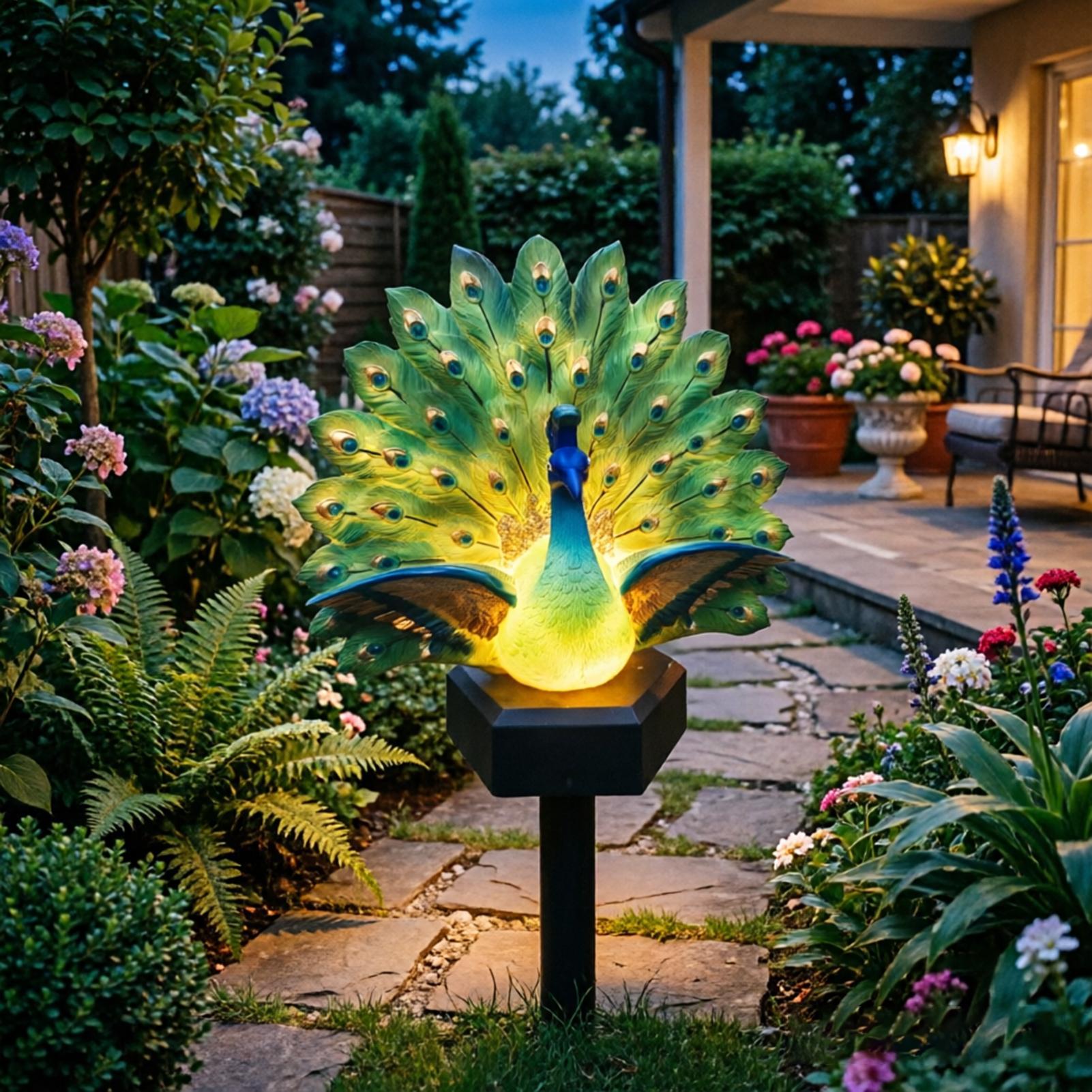 Outdoor Yard Power Stake - ソーラーバードガーデンデコレーション ソーラーパワー防水装飾ステーク 屋外芝生装飾 庭の芝生、外の歩道、パティオ用