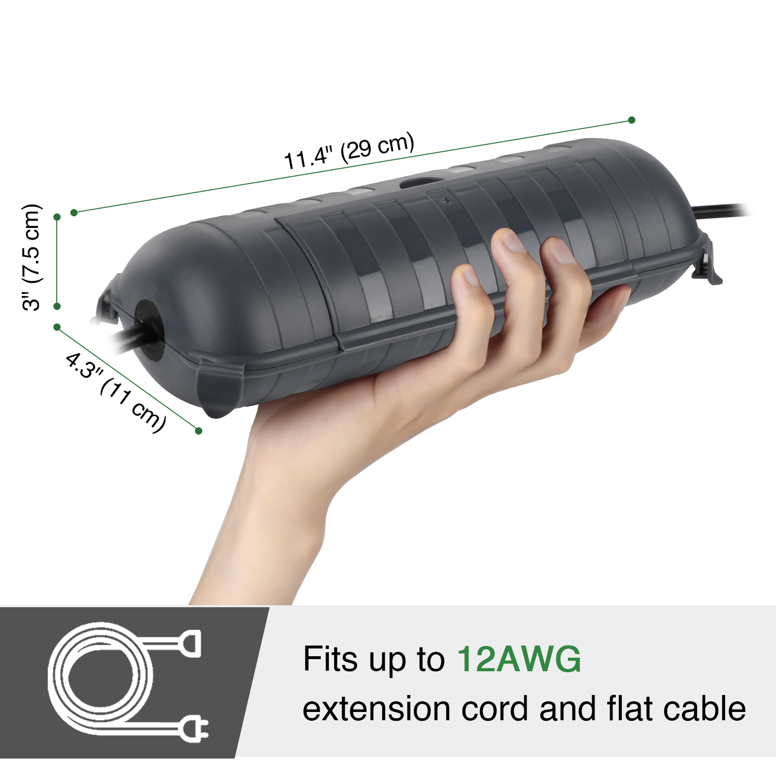 大型耐候性屋外電気ボックスケーブルカバー、延長ケーブル、電源 - Outdoor Power Extension のレビューと価格