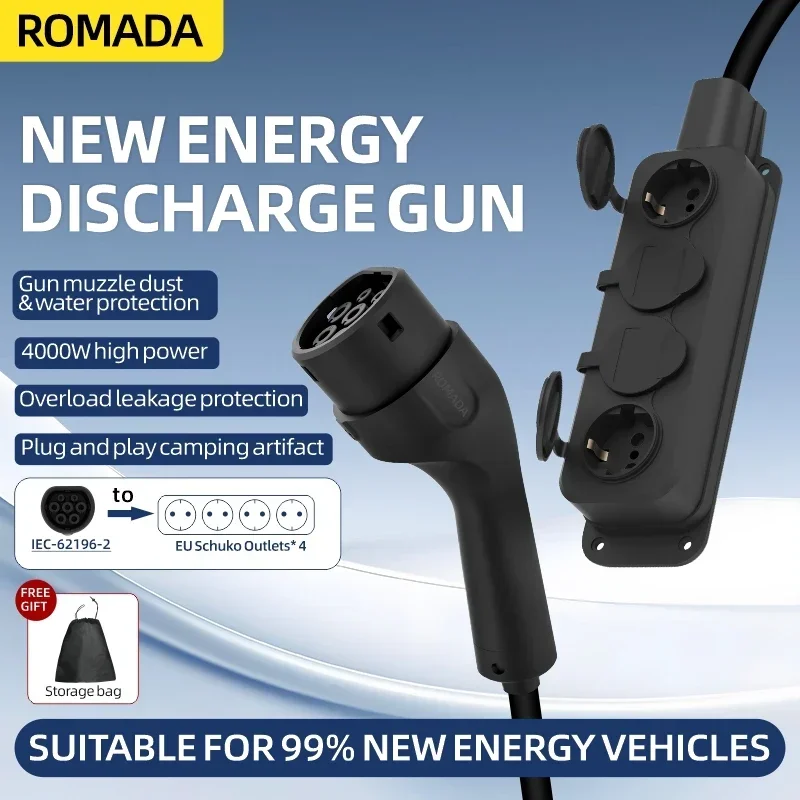 ポータブル16A 4KW電気自動車EV充電器V2Lケーブルサ - Outdoor Power Outlet のレビューと価格