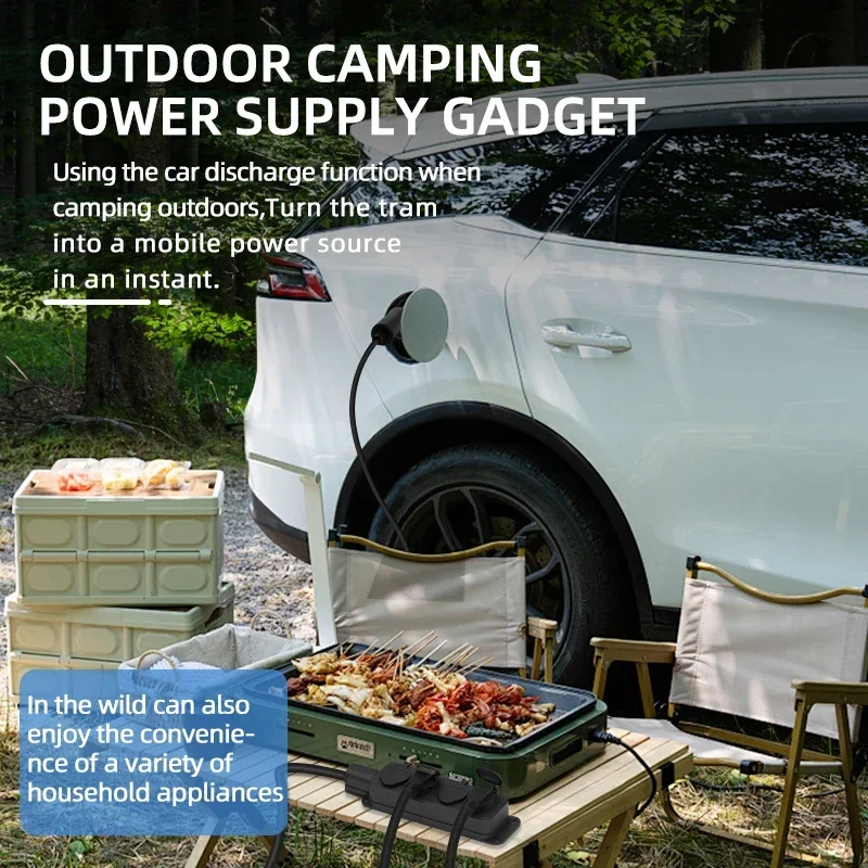 ポータブル16A 4KW電気自動車EV充電器V2Lケーブルサ - Outdoor Power Outlet のレビューと価格