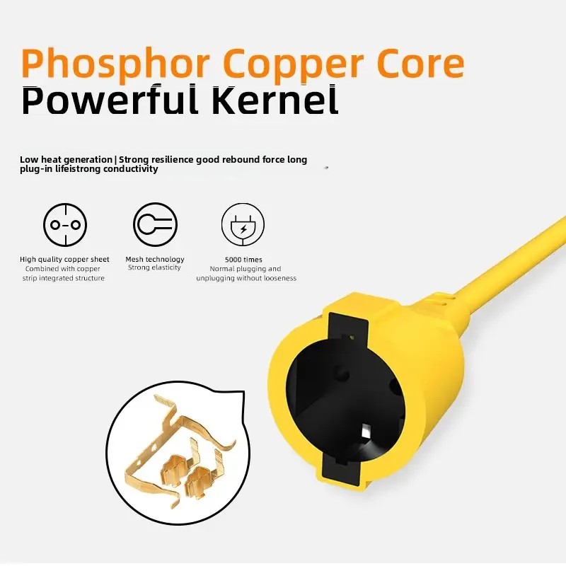 16A EUシュコ電源タップ 4KW 5Mケーブル付き、IP - Outdoor Power Extension のレビューと価格