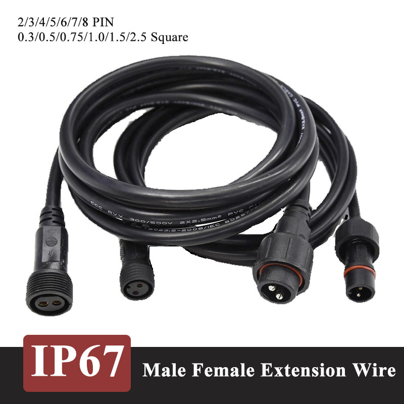 IP67防水規格対応、オス・メス接続可能な延長ケーブル。2ピ - Outdoor Power Extension のレビューと価格