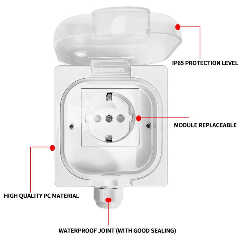 IP65耐候性電気ソケットボックス屋外壁掛け電源コンセントユ - Outdoor Power Quincy のレビューと価格