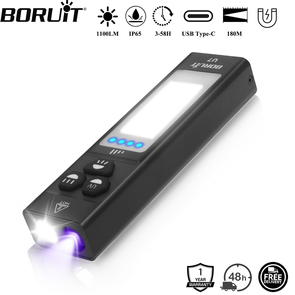 BORUiT U7 UV LED EDC懐中電灯 1100L - Outdoor Power Bank のレビューと価格