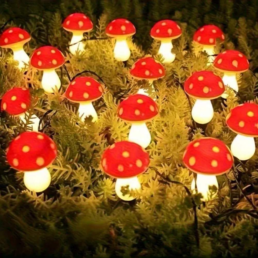 5M10LED/8M20LED ソーラーパワーマッシュルーム - Outdoor Yard Power Stake のレビューと価格