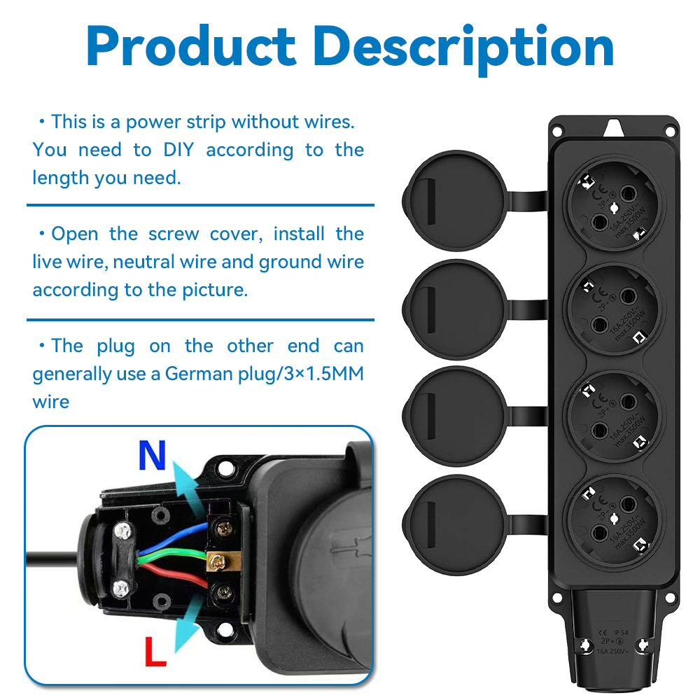 屋外用防水電源タップ、1/2/3/4口、延長コードなし、電気 - Outdoor Power Quincy のレビューと価格