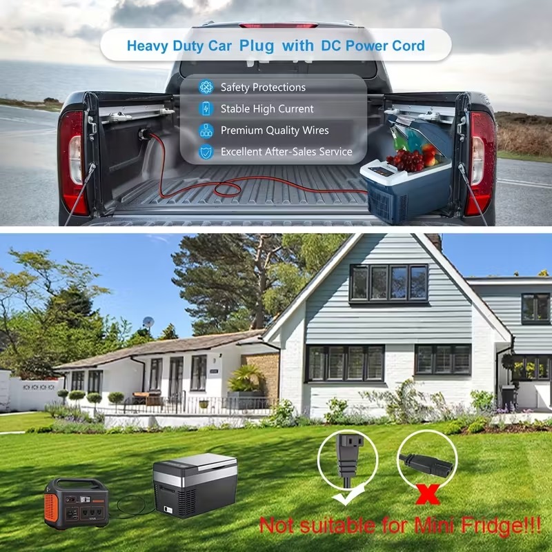 16awg RV プラグアダプターで車の冷蔵庫への接続を延長 - Outdoor Power Extension のレビューと価格