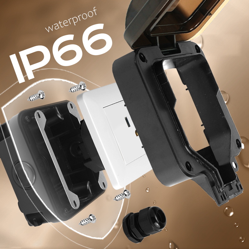 Avoir IP66 壁防水ソケットシングルボックスコンセン - Outdoor Power Quincy のレビューと価格