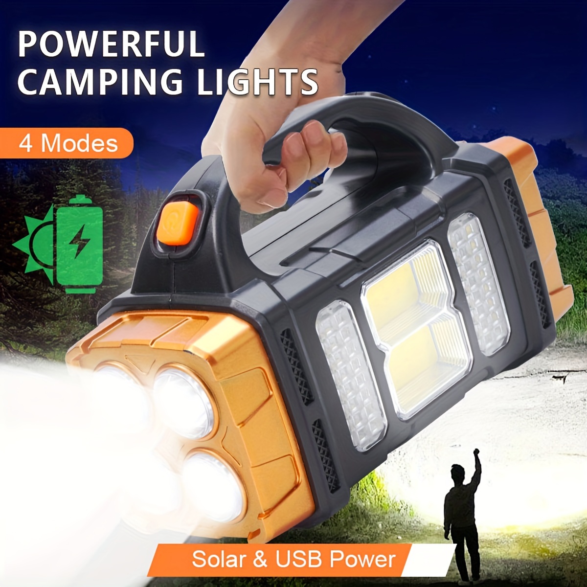 新しいアップグレード充電式ハイパワーソーラー LED 懐中電 - Outdoor Power Bank のレビューと価格