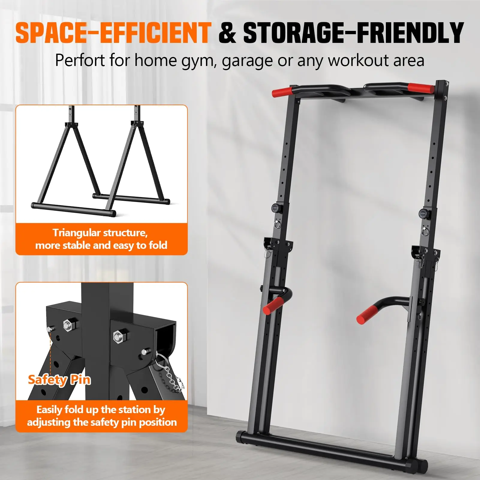 折りたたみ式のパワータワー、懸垂バー、ディップステーション。 - Outdoor Power Tower Pull Up Bar のレビューと価格