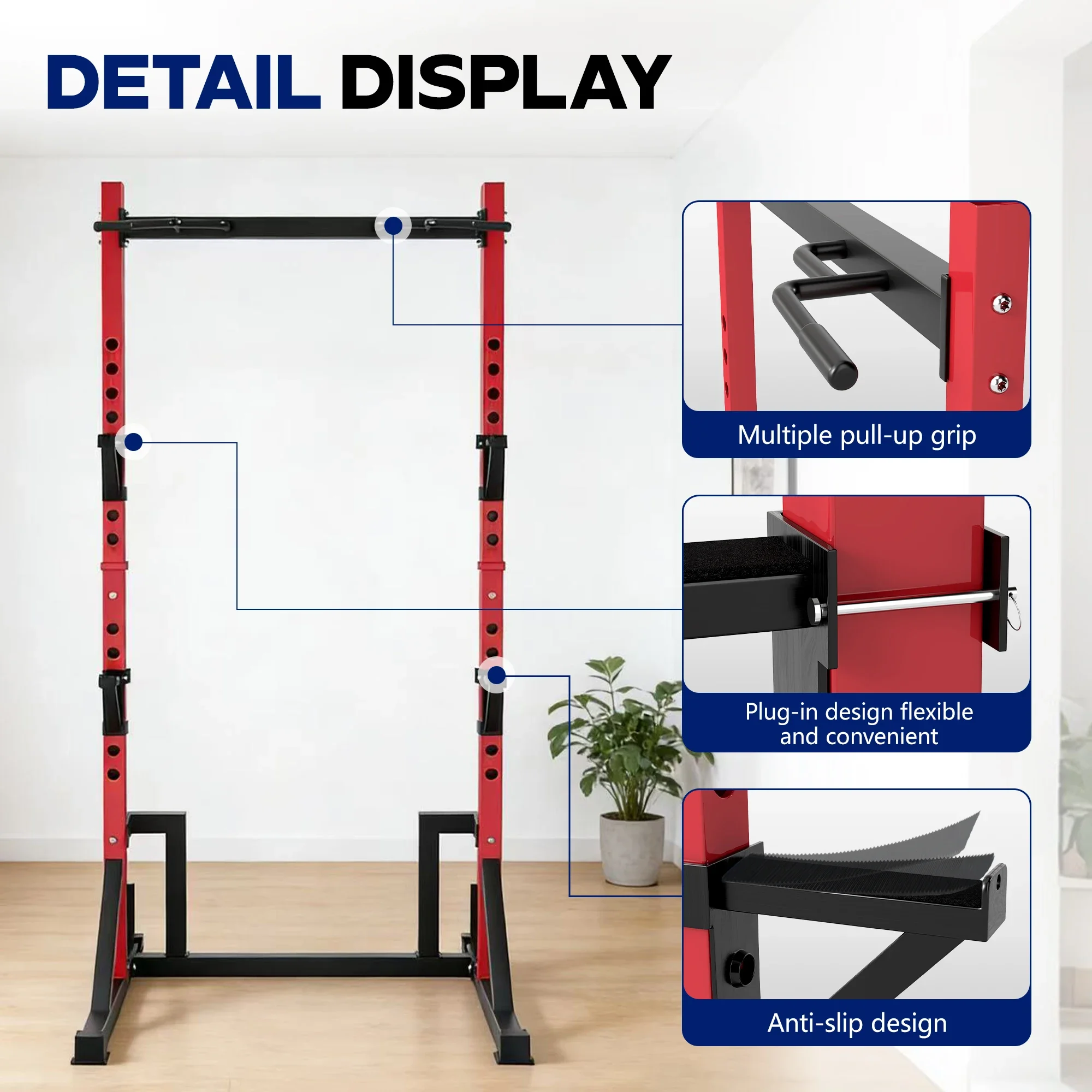 KERDOM 多機能パワーラック（懸垂バー付き）、最大耐荷重 - Outdoor Power Tower Pull Up Bar のレビューと価格