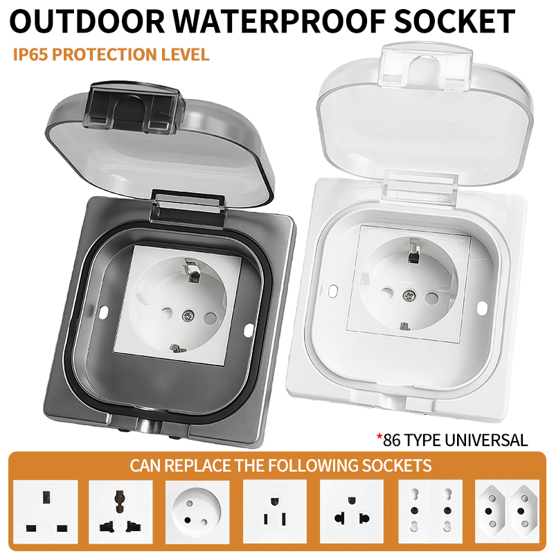 IP65防水屋外コンセント、16A高出力壁プレート、250V - Outdoor Power Outlet のレビューと価格