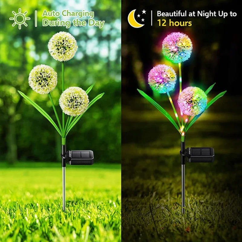 ガーデンソーラーライトタンポポの花ソーラーステークライト屋外 - Outdoor Yard Power Stake のレビューと価格