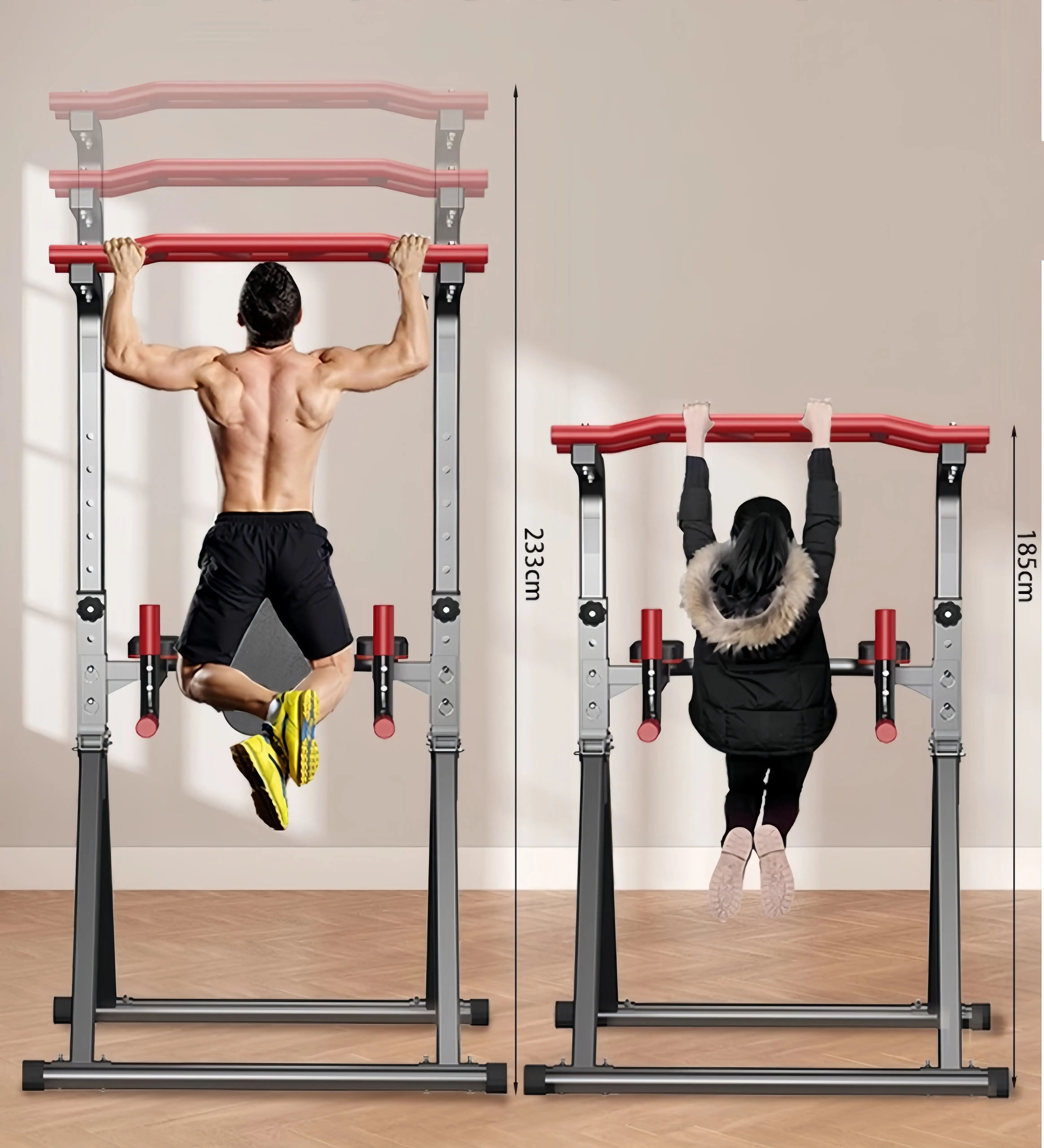 折りたたみ式のパワータワー、懸垂バー、ディップステーション。 - Outdoor Power Tower Pull Up Bar のレビューと価格