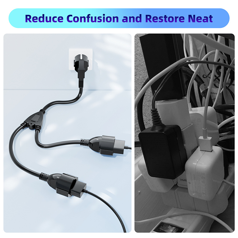 EU電源スプリッターコード 1x2 ヨーロッパEU電源スプリ - Outdoor Power Extension のレビューと価格